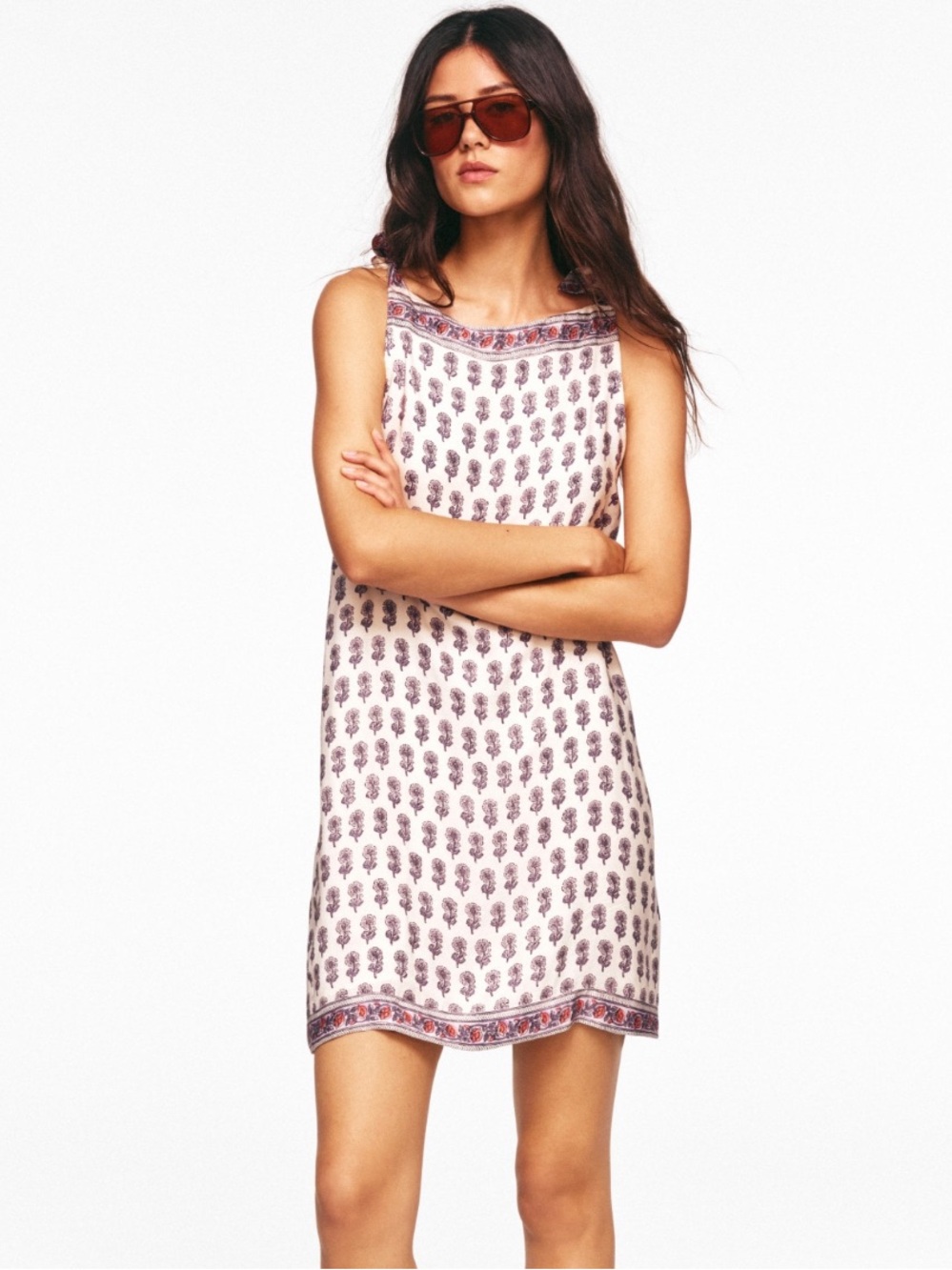J crew Antique Lilac-Print Mini Skirt